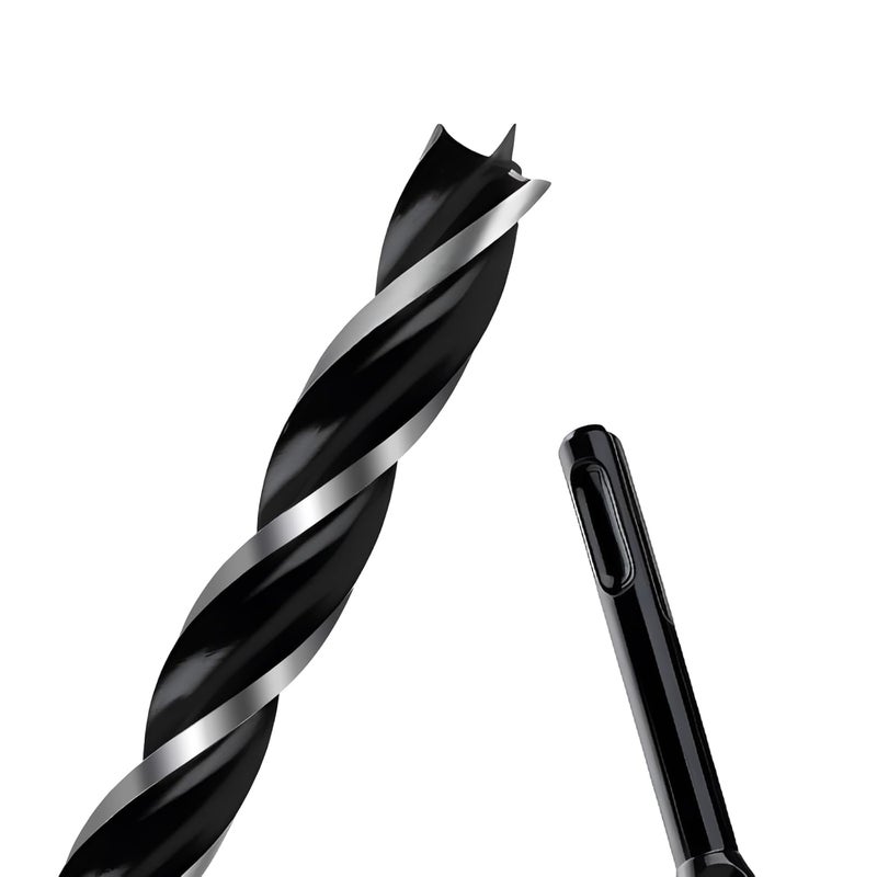 WOBLLMX 3/4" x 12" Auger Drill Bit with SDS Plus Shank for Wood,Tri Flute Ship Auger Long Drill Bit for Soft and Hard Wood,Tree Stump,Plastic,Drywall and Composite Materials - Image 1